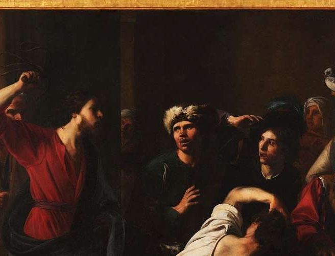 Manfredi : Jesus chassant les marchands du temple (Musee des Beaux-Arts de Libourne)