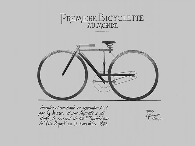 La bicyclette de Juzan inventée à Bordeaux  en 1885