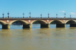 The old bridge in Bordeaux